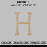 H Text1012 Embroidery File 6 sizes