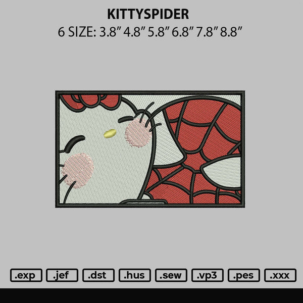 Kittyspider Embroidery File 6 sizes