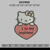 Boyfrien Embroidery File 6 sizes