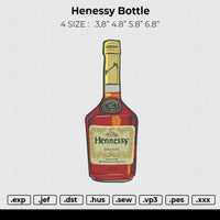 Henessy Bottle Embroidery