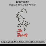 Beauty Line Embroidery File 6 sizes