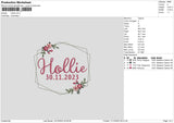 Hollietext Embroidery File 6 sizes