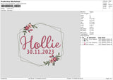 Hollietext Embroidery File 6 sizes