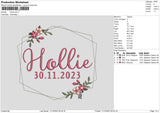 Hollietext Embroidery File 6 sizes