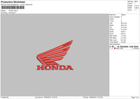 Honda L Embroidery File6 sizes