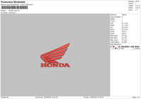 Honda L Embroidery File6 sizes