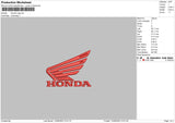 Honda L Embroidery File6 sizes