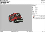 Hood Bus Embroidery File 6 sizes