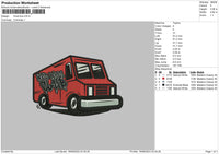 Hood Bus Embroidery File 6 sizes