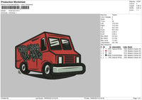 Hood Bus Embroidery File 6 sizes