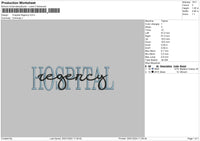 Hospitaltext Embroidery File 6 sizes