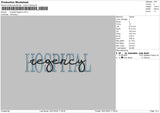 Hospitaltext Embroidery File 6 sizes