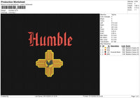 Humble Text Embroidery File 6 sizes