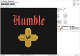 Humble Text Embroidery File 6 sizes