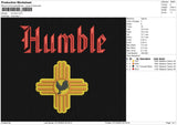 Humble Text Embroidery File 6 sizes