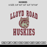 Huskies Embroidery File 6 sizes