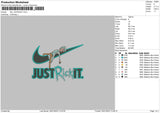 Swoosh Rick It Embroidery File 6 sizes