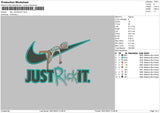 Swoosh Rick It Embroidery File 6 sizes