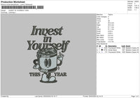 Yourself Text 0402 Embroidery File 6 sizes