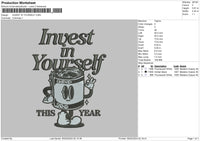 Yourself Text 0402 Embroidery File 6 sizes