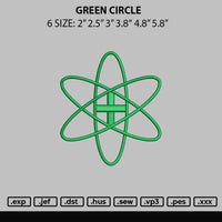 Green Circle Embroidery File 6 sizes