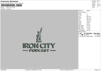 Iron City Embroidery File 6 sizes