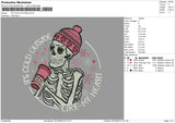 Pink Skull Embroidery File 6 sizes