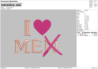 I love Me Embroidery File 6 sizes