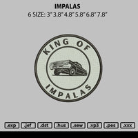 Impalas Embroidery File 6 sizes