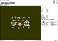 Snow 0312 Embroidery File 6 sizes