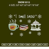 Snow 0312 Embroidery File 6 sizes