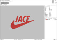 Jace Embroidery File 6 sizes