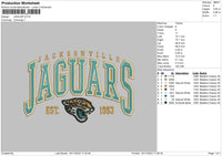 Jaguar Embroidery File 6 sizes