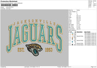 Jaguar Embroidery File 6 sizes