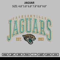 Jaguar Embroidery File 6 sizes