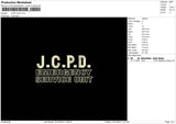 Jcpd V3 Emrboidery File 6 sizes