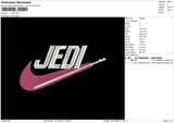 Jedi Embroidery File 6 sizes