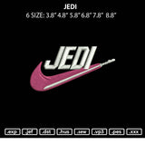 Jedi Embroidery File 6 sizes