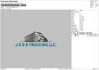 Jegs T Embroidery File 6 sizes