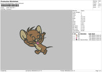 Jerry Mouse Embroidery