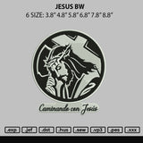 Jesus Bw Embroidery File 6 sizes