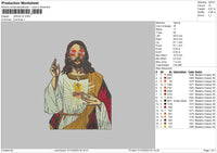 Jesus V3 Embroidery File 6 sizes