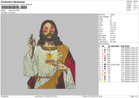 Jesus V3 Embroidery File 6 sizes