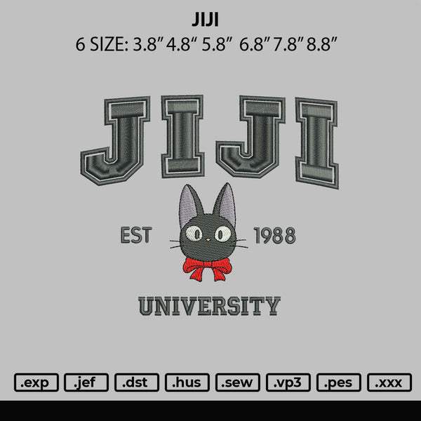 Jiji Embroidery File 6 sizes