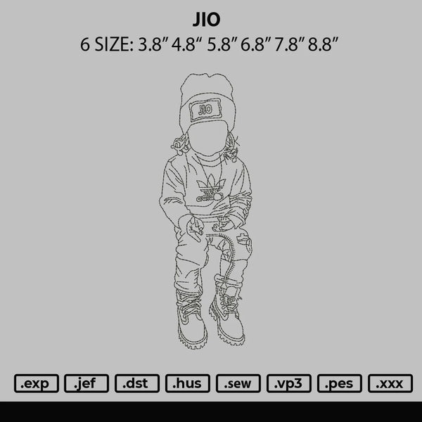 Jio Embroidery File 6 sizes