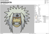 Jiraiya Head Embroidery