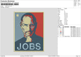 Jobs Embroidery File 6 sizes