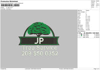 Jp Logo Embroidery File 6 sizes