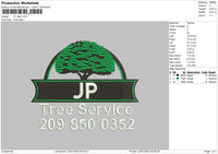 Jp Logo Embroidery File 6 sizes