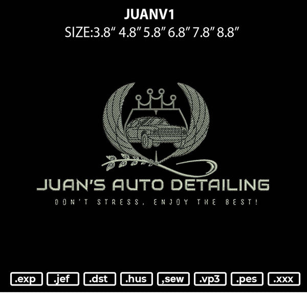 Juanv1 Embroidery File 6 sizes